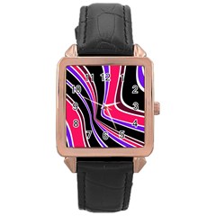 Colors Of 70 s Rose Gold Leather Watch 