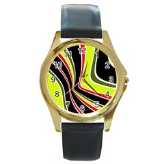 Colors Of 70 s Round Gold Metal Watch