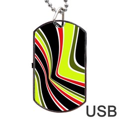 Colors Of 70 s Dog Tag Usb Flash (one Side)