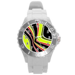 Colors Of 70 s Round Plastic Sport Watch (l) by Valentinaart