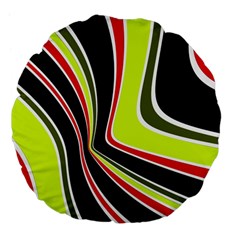 Colors Of 70 s Large 18  Premium Flano Round Cushions