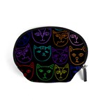 Retro Rainbow Cats  Accessory Pouches (Small)  Front