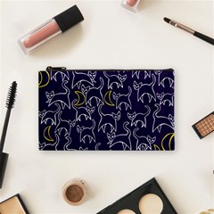 Cat And Moons For Halloween  Cosmetic Bag (small)  by BubbSnugg