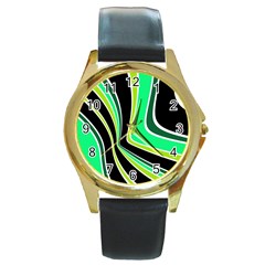 Colors Of 70 s Round Gold Metal Watch by Valentinaart