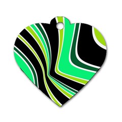 Colors Of 70 s Dog Tag Heart (one Side)