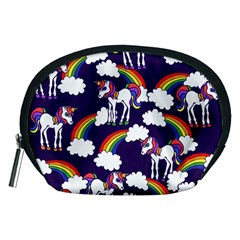 Retro Rainbows And Unicorns Accessory Pouches (medium) 