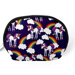 Retro Rainbows And Unicorns Accessory Pouches (Medium)  Back