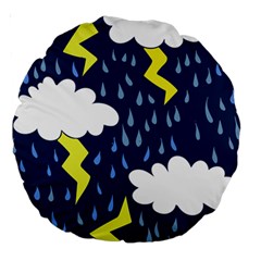 Thunderstorms Large 18  Premium Round Cushions by BubbSnugg