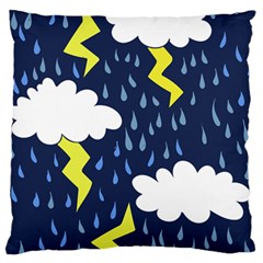 Thunderstorms Large Flano Cushion Case (two Sides) by BubbSnugg