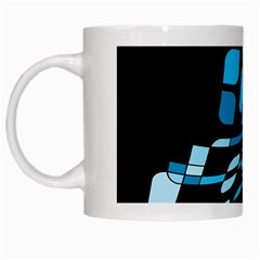 Blue Abstraction White Mugs by Valentinaart