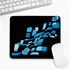 Blue Abstraction Large Mousepads by Valentinaart