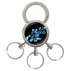 Blue Abstraction 3-ring Key Chains by Valentinaart