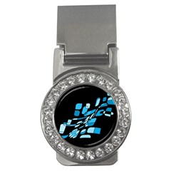 Blue Abstraction Money Clips (cz) 