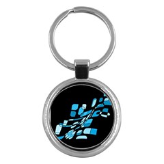 Blue Abstraction Key Chains (round)  by Valentinaart