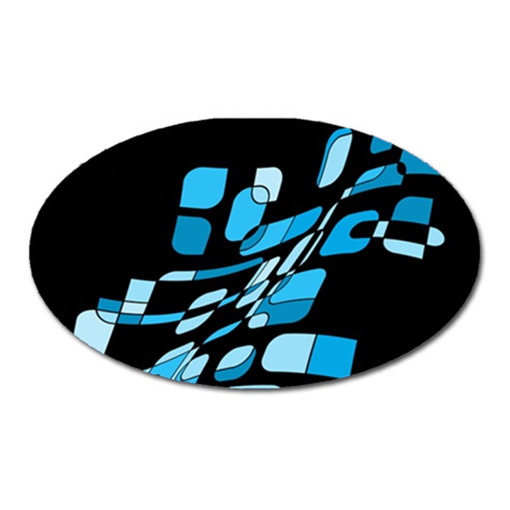 Blue abstraction Oval Magnet