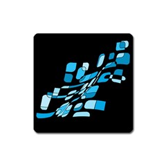 Blue Abstraction Square Magnet