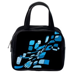 Blue Abstraction Classic Handbags (one Side)