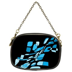 Blue Abstraction Chain Purses (two Sides) 