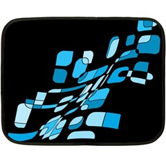 Blue Abstraction Double Sided Fleece Blanket (mini) 