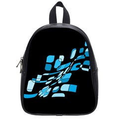 Blue Abstraction School Bags (small)  by Valentinaart