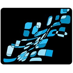 Blue Abstraction Fleece Blanket (medium) 