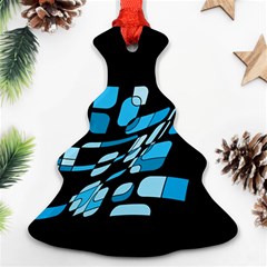 Blue Abstraction Ornament (christmas Tree)