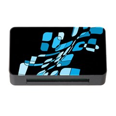 Blue Abstraction Memory Card Reader With Cf