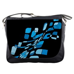 Blue Abstraction Messenger Bags