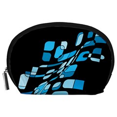 Blue Abstraction Accessory Pouches (large) 