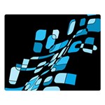 Blue abstraction Double Sided Flano Blanket (Large)  80 x60  Blanket Front