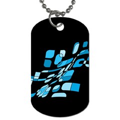 Blue Abstraction Dog Tag (two Sides)