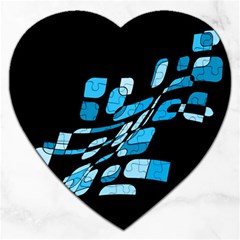 Blue Abstraction Jigsaw Puzzle (heart)