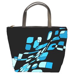 Blue Abstraction Bucket Bags