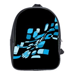 Blue Abstraction School Bags(large) 