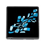 Blue abstraction Memory Card Reader (Square) Front