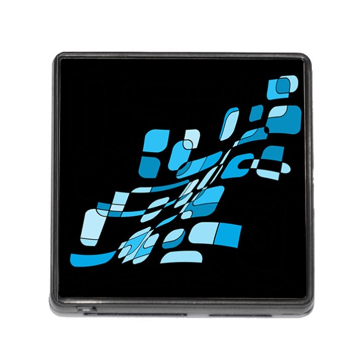 Blue abstraction Memory Card Reader (Square)