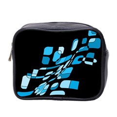 Blue Abstraction Mini Toiletries Bag 2-side