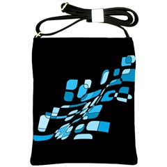 Blue Abstraction Shoulder Sling Bags