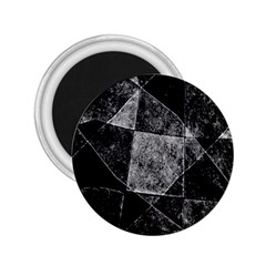 Dark Geometric Grunge Pattern Print 2 25  Magnets