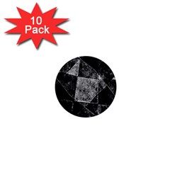 Dark Geometric Grunge Pattern Print 1  Mini Buttons (10 Pack) 