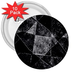 Dark Geometric Grunge Pattern Print 3  Buttons (10 Pack) 