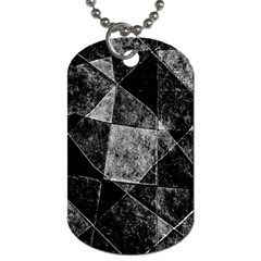 Dark Geometric Grunge Pattern Print Dog Tag (one Side)