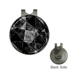 Dark Geometric Grunge Pattern Print Hat Clips With Golf Markers