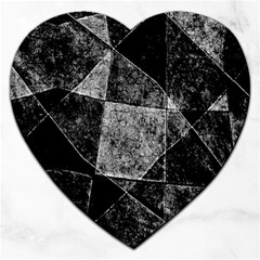 Dark Geometric Grunge Pattern Print Jigsaw Puzzle (heart)