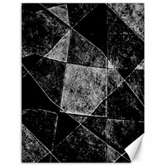 Dark Geometric Grunge Pattern Print Canvas 12  X 16  