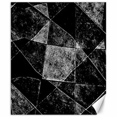 Dark Geometric Grunge Pattern Print Canvas 20  X 24  