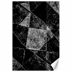 Dark Geometric Grunge Pattern Print Canvas 20  X 30  