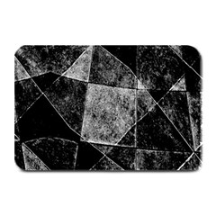 Dark Geometric Grunge Pattern Print Plate Mats by dflcprints