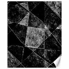 Dark Geometric Grunge Pattern Print Canvas 11  X 14  