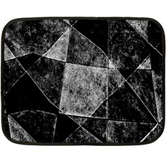 Dark Geometric Grunge Pattern Print Fleece Blanket (mini)